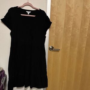 Time and Tru Black Midi Dress